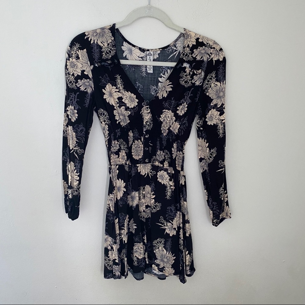 Macy’s Floral Bustier Smocked Dress